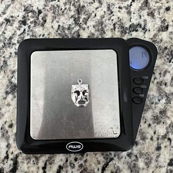 Vintage Sterling Silver Charm Theater Mask Drama Club Performance Arts Thespian - Picture 8 of 8